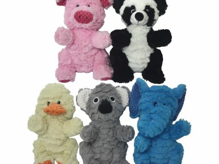 Multipet Wrinkleez Plush Dog Toy Assorted Animals 9  on Sale