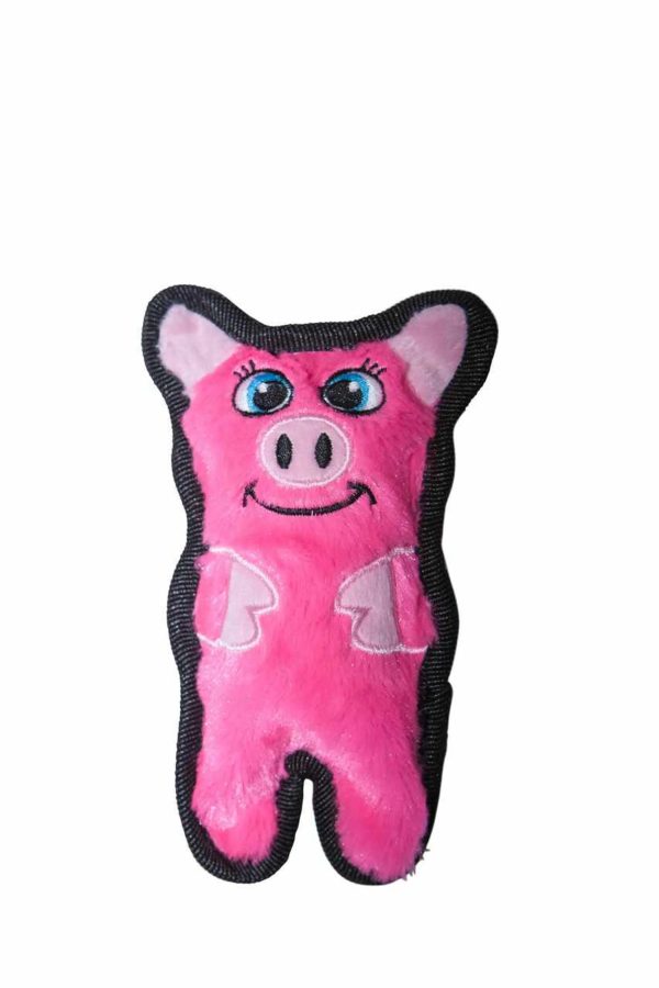 Outward Hound Invincibles Pig Durable Plush Dog Toy Pink XS Discount