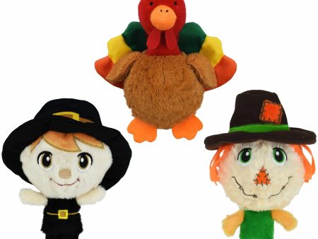 Multipet Harvest Knobby Noggin  Assorted Characters Dog Toy Supply