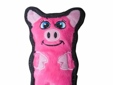 Outward Hound Invincibles Pig Durable Plush Dog Toy Pink XS Discount