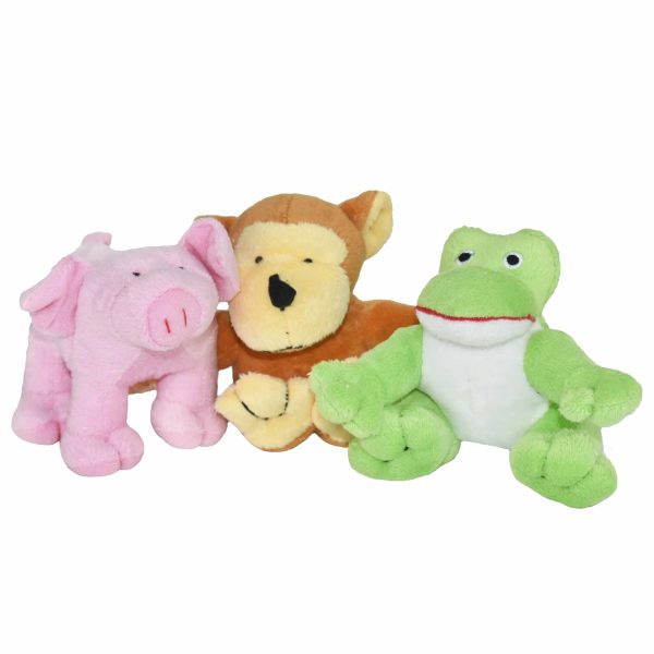 Multipet Puppy Buddies Plush Dog Toy Assorted Animals 5  on Sale