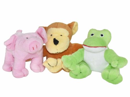 Multipet Puppy Buddies Plush Dog Toy Assorted Animals 5  on Sale