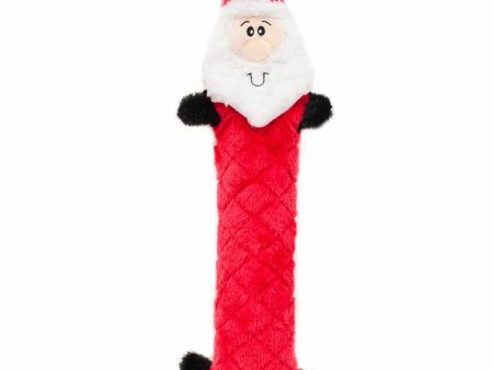 ZippyPaws Holiday Jigglerz(R) Santa Plush Dog Toy Supply