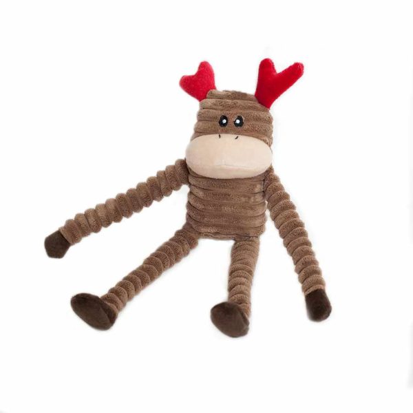 ZippyPaws Holiday Crinkle Reindeer Plush Dog Toy For Cheap