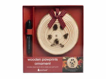 Pearhead Wooden Pawprints Ornament For Sale