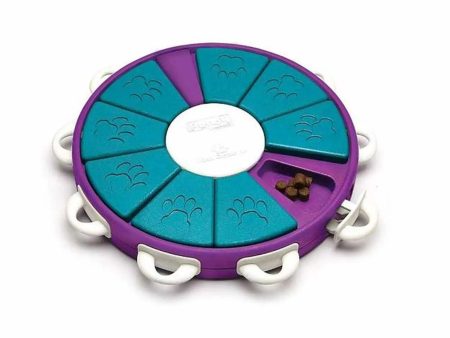 Nina Ottosson Dog Twister Interactive Treat Dog Puzzle Toy Purple Level 3 Cheap