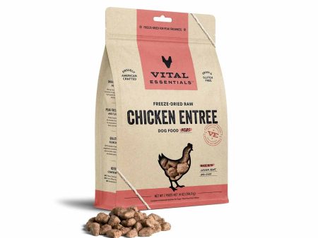 Vital Essentials(R) Freeze-Dried Raw Chicken Entree Dog Food Nibs, 14 oz Online Sale