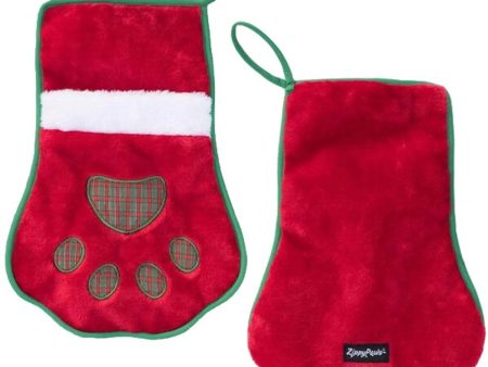 ZippyPaws Stocking Red Paw Christmas Stockings Fashion