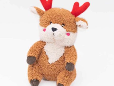 ZippyPaws Holiday Cheeky Chumz Reindeer Plush Dog Toy on Sale