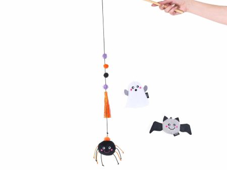 ZippyClaws Halloween ZippyStick Ghost with Friends Cat Toy For Discount