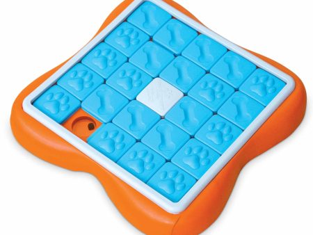 Nina Ottosson Challenge Slider Interactive Treat Dog Puzzle Toy Blue Orange Level 3 Cheap