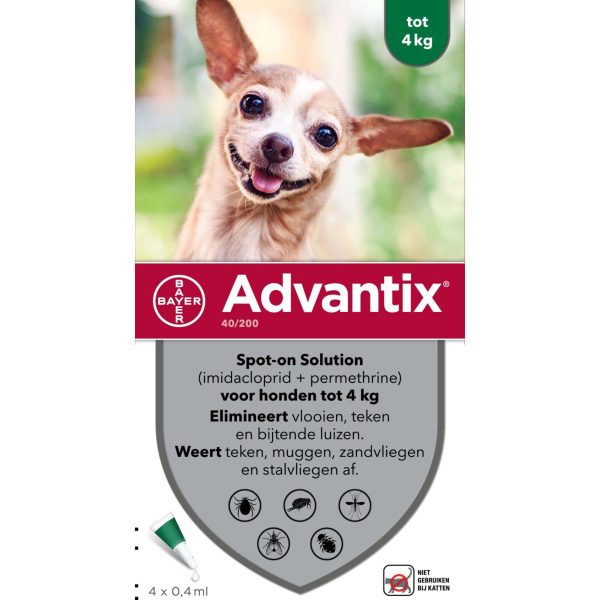 Advantix 40 200 Spot-On Chien <4kg For Sale