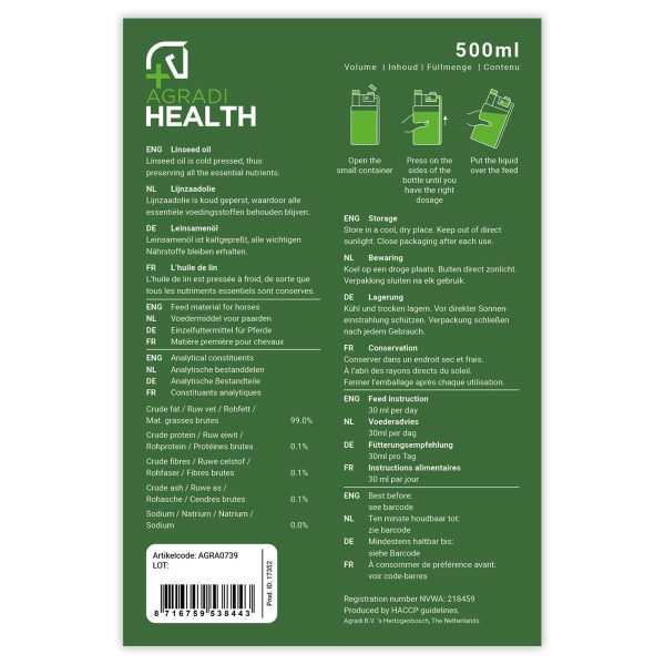 Agradi Health Huile de lin Supply