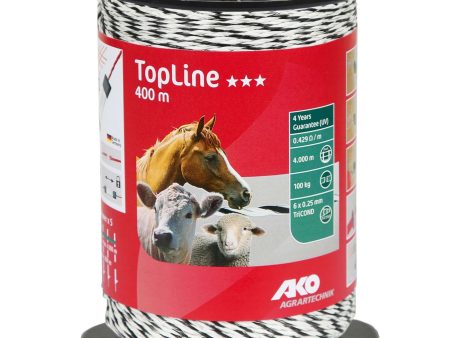 Ako Fil de Clôture Topline 400m Blanc Noir Online