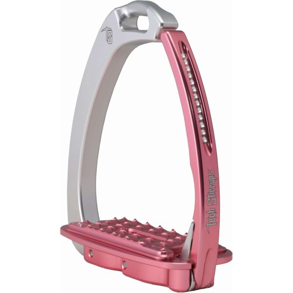 Tech Stirrups Stijgbeugels Venice Sloped Evo Swarovski Zilver Roze on Sale