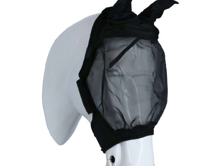 Waldhausen Vliegenmasker Premium met Oren Verlengde Neus Zwart Fashion