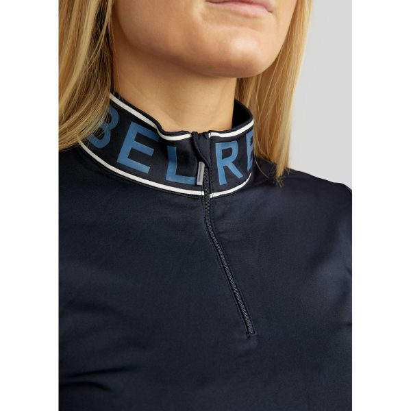 Rebel Shirt Baselayer Logo Collar Navy Online Hot Sale