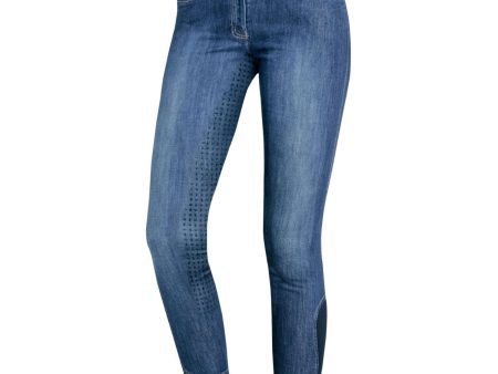 Schockemöhle Rijbroek Equinox Delphi Jeans Full Grip Jeans Blauw For Sale