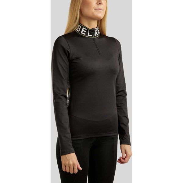 Rebel Shirt Baselayer Logo Collar Zwart Fashion