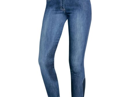 Schockemöhle Rijbroek Equinox Lyra Jeans Knie Grip Jeans Blauw Online Hot Sale