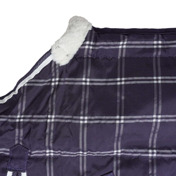 Weatherbeeta Deken Saxon 1200D PP Stable Standard Neck Medium Navy Plaid Sale