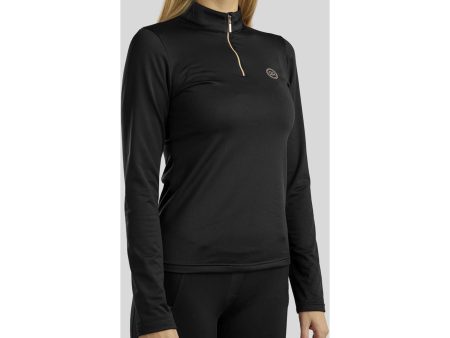 Rebel Shirt Baselayer Rosegold Crystals Zwart on Sale