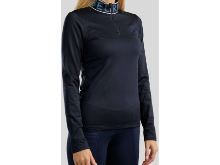 Rebel Shirt Baselayer Logo Collar Navy Online Hot Sale