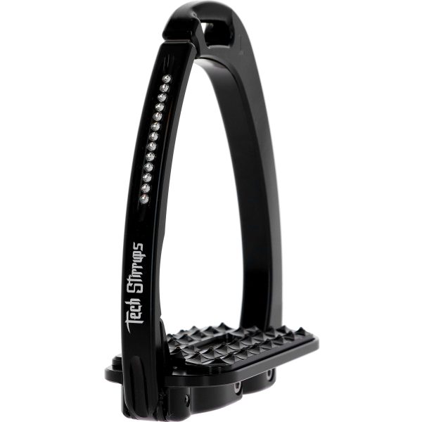 Tech Stirrups Stijgbeugels Venice Sloped Evo Swarovski Zwart Zwart Discount