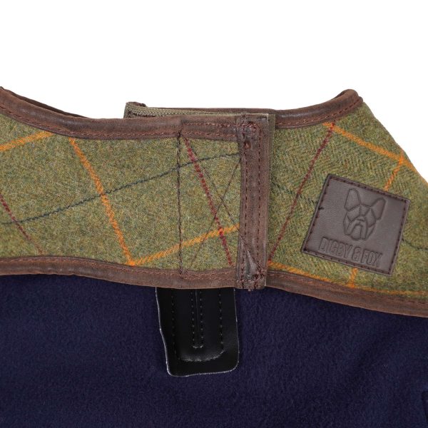 Digby & Fox Hondenjas Tweed Rood Geel Blauw Geruit on Sale