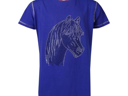 Red Horse T-Shirt Caliber Royal Blue Online now