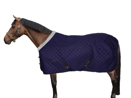 Weatherbeeta Medium Stable Rug Comfitec Deluxe Diamond Quilt Standard Neck 220g Navy For Cheap