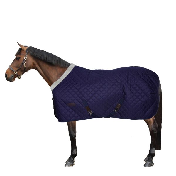 Weatherbeeta Medium Stable Rug Comfitec Deluxe Diamond Quilt Standard Neck 220g Navy For Cheap