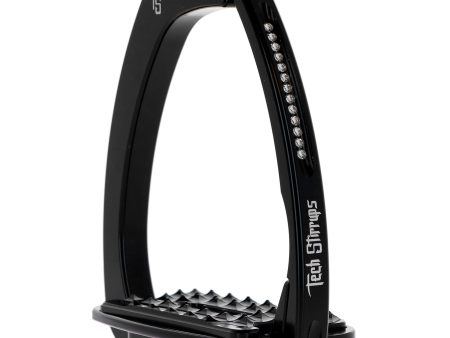 Tech Stirrups Stijgbeugels Venice Sloped Evo Swarovski Zwart Zwart Discount