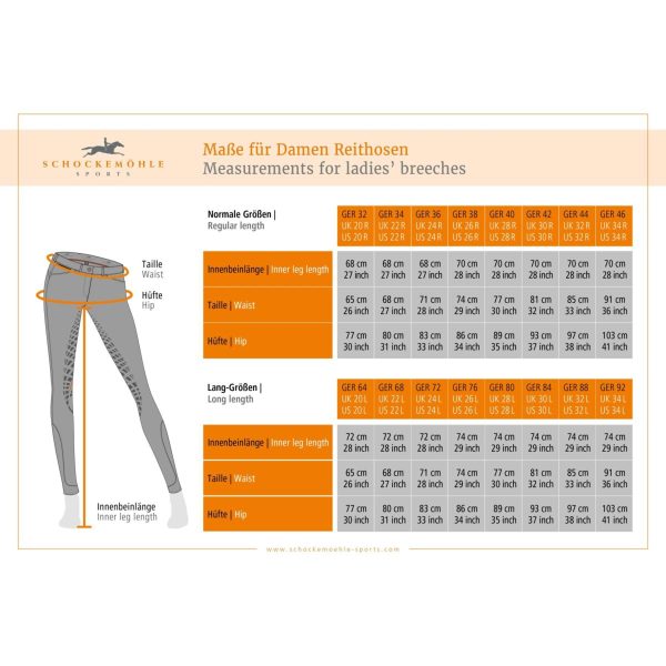 Schockemöhle Rijbroek Summer Daliah Knie Grip Wit Discount