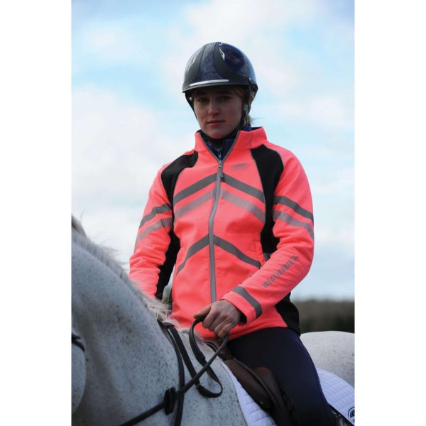 Weatherbeeta Jas Reflective HiVis Softshell Fleece Gevoerd voor Kinderen Roze Cheap