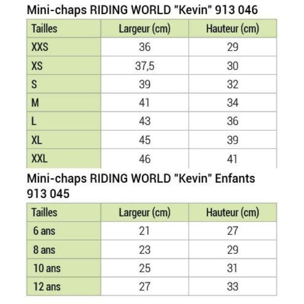 Riding World Minichaps Kevin Zwart Fashion