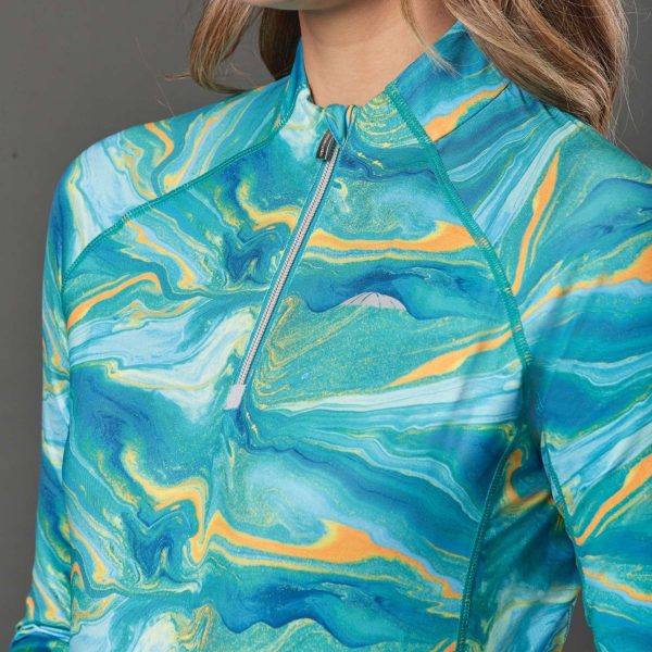 Weatherbeeta Shirt Ruby Swirl Marble Blauw Oranje For Discount