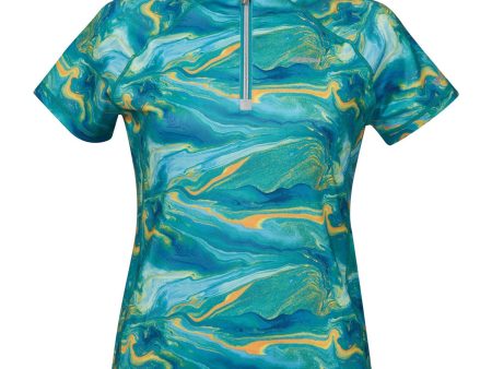 Weatherbeeta T-Shirt Ruby Swirl Marble Blauw Oranje Hot on Sale