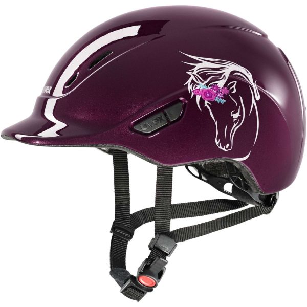 Uvex Cap Kidoxx Flower Shiny Burgundy Hot on Sale