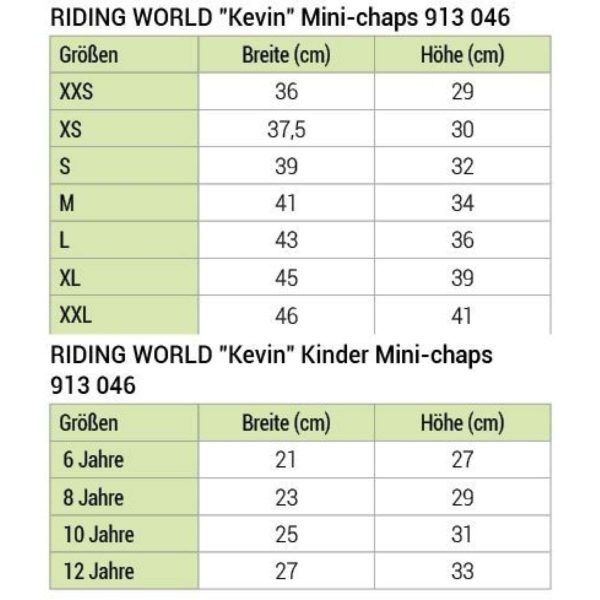 Riding World Minichaps Kevin Zwart Fashion